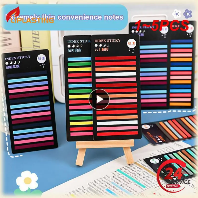 

1~5PCS Sheets Transparent Rainbow Index Memo Pad It Sticky Notepads Paper Sticker Notes Bookmark School Supplies Kawaii
