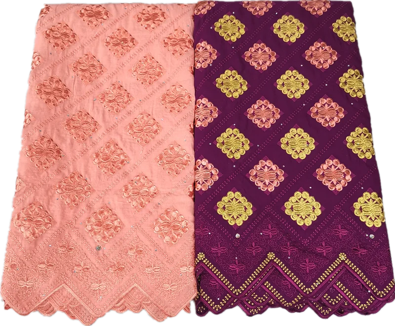 

2,5 + 2,5 ярдов швейцарская вуаль, кружевная ткань, хлопковая вышивка, африканские кружевные ткани для женского платья