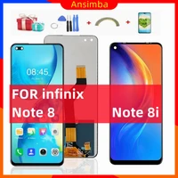 ansimba original lcd for infinix note 8 8i lcd display touch screen digitizer assembly replacement with free clear case