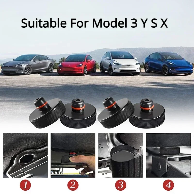 Фото Для Tesla Model 3/Y/S/X/3+ 2016-2024 Jack Pad Резиновые подушечки Подъемный адаптер Инструмент Корпус точки подъема Поддержка автомобильных аксессуаров №3