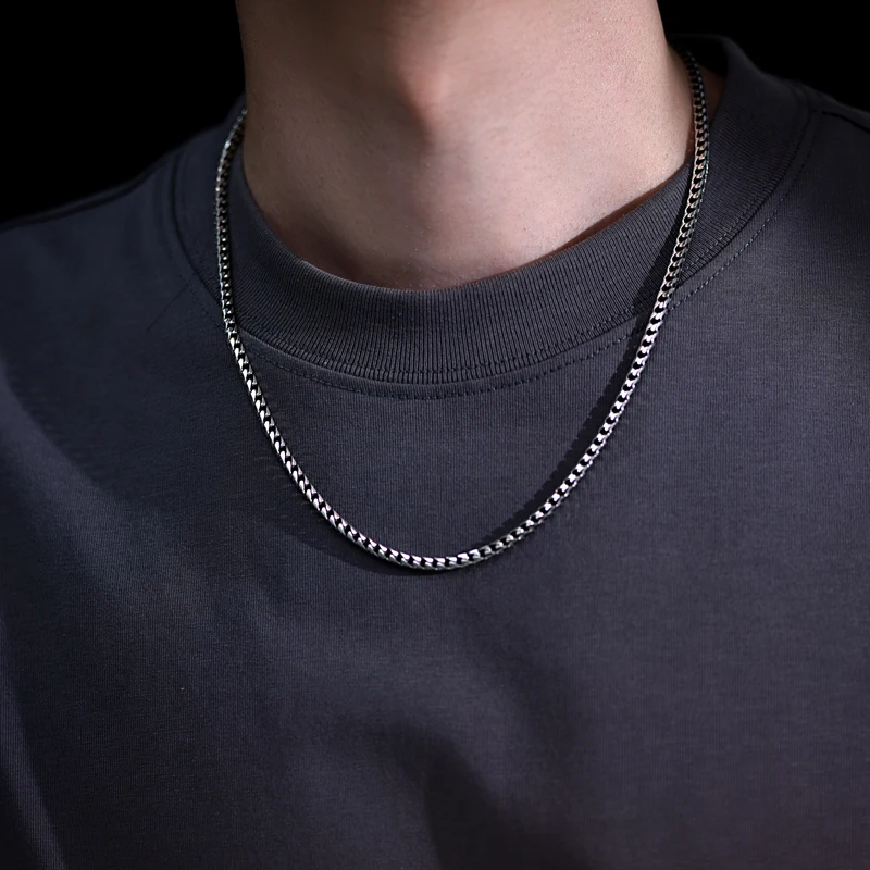 Lotai старая серебряная цепочка с костью дракона серебро 925 мужское ожерелье модная