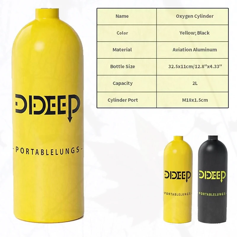 Баллон для дайвинга с аквалангом мини-резервуар кислородный респиратор