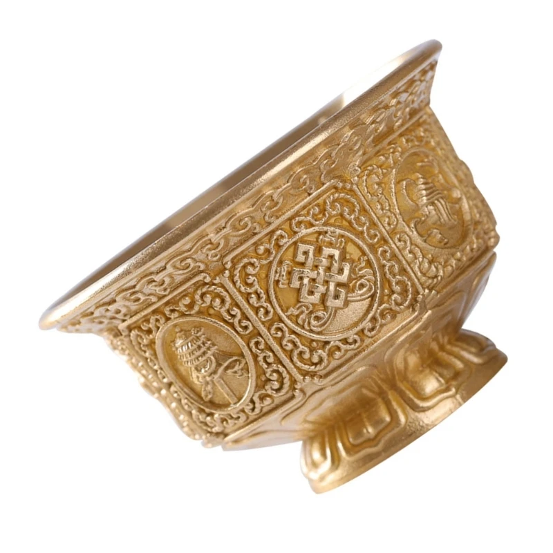 Тибетская чаша с восемью благоприятными символами