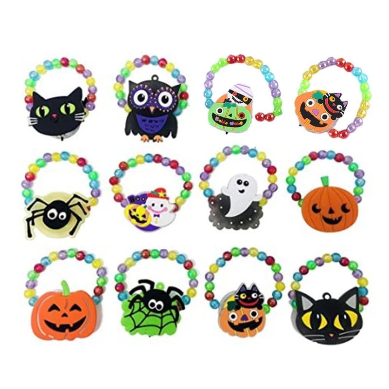 

LED Bracelet Flashing Electronic Wristband Toy Summer Halloween Gift Glow in the Dark Girls Cosplay Perform Props 12pcs G2AE