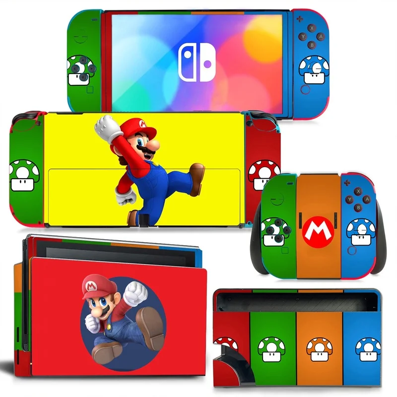 Переключатель Super Mario NS с консолью oled украшение для контроллера Joy-Con 1 набор
