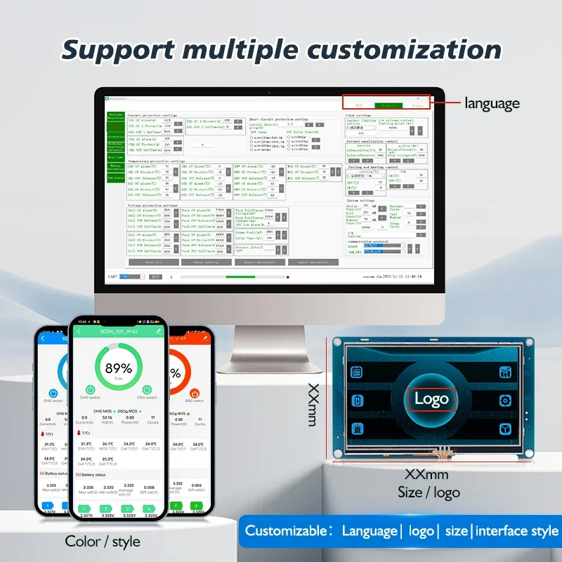 TDT Bms 4S 6S 7S 8S 9S 10S 11S 12S 16S 17S 24V 36V 48V 80A 100A 120A Lifepo4 Na натрий-ионный смарт-BMS с