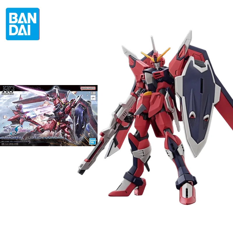 Bandai оригинальная аниме-фигурка GUNDAM HG 1/144 IMMORTAL JUSTICE экшн-фигурка игрушки для детей
