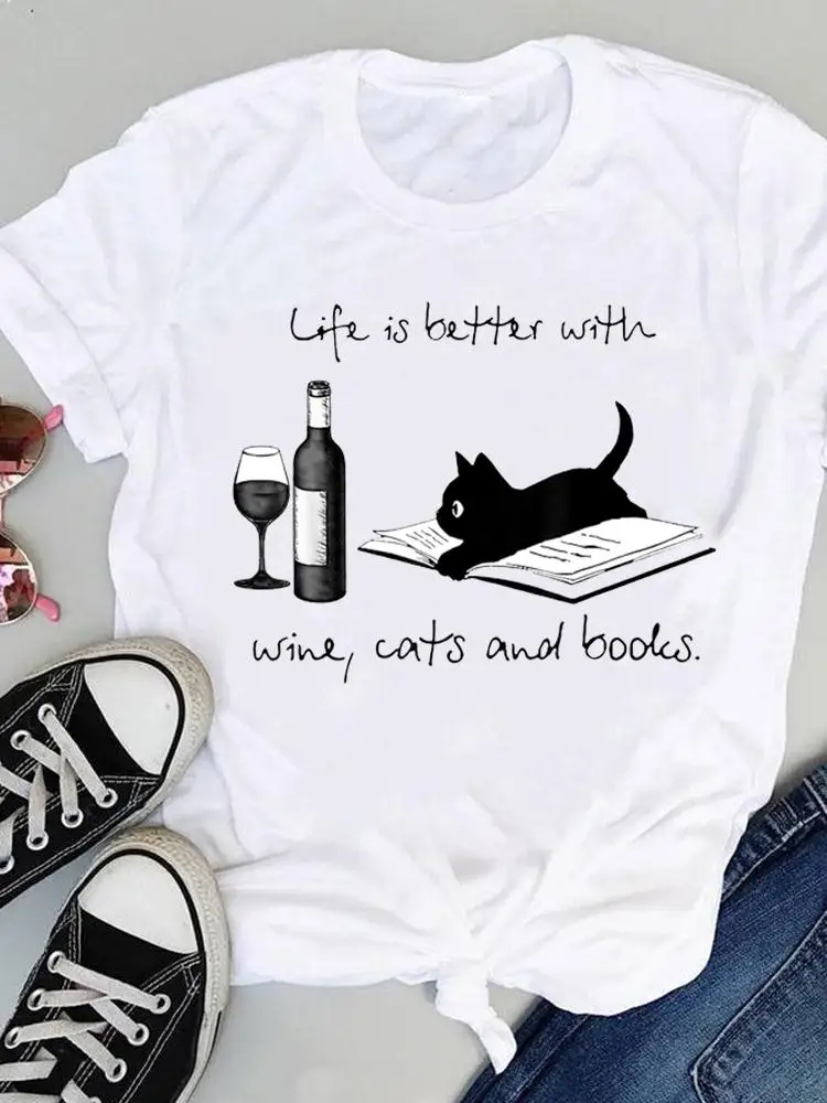 

Женская футболка с коротким рукавом и принтом, в стиле 90-х