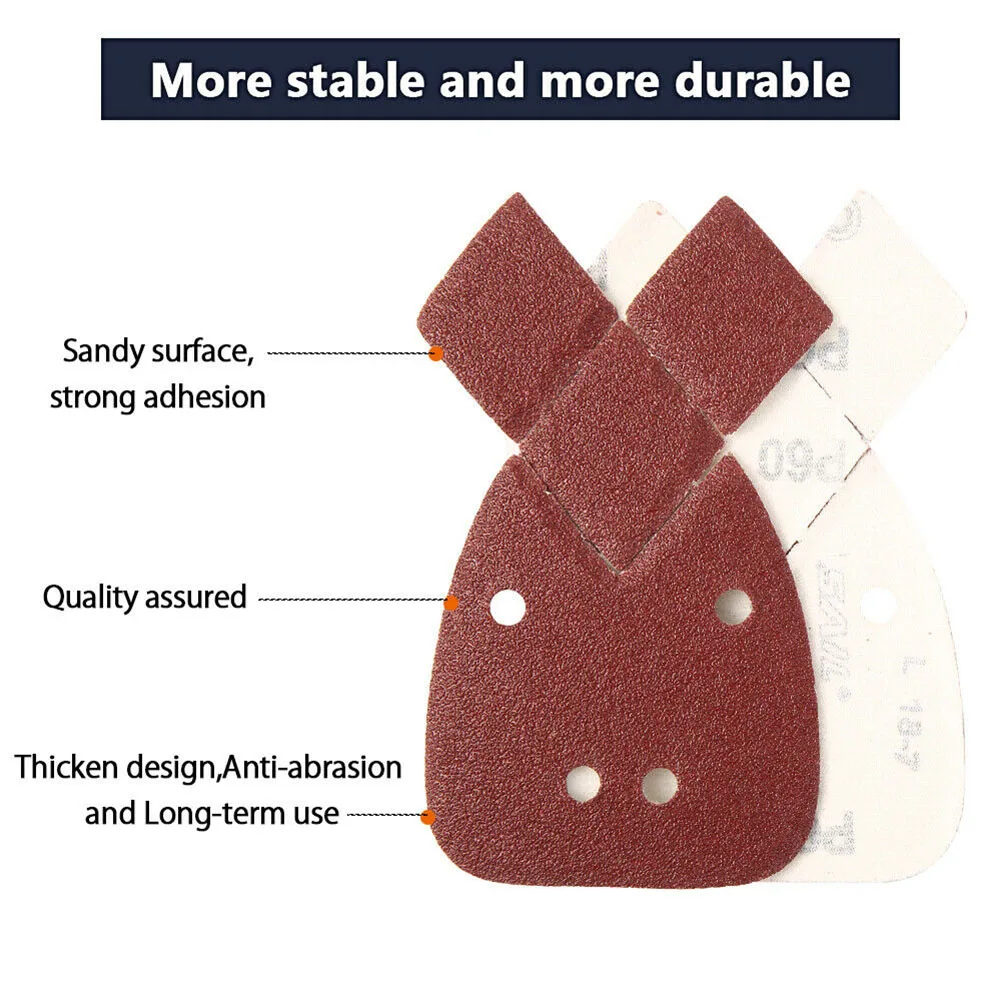 

50pcs Sandpaper Mouse Sanding Sheets For Black Decker Palm High quality