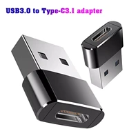 portable multifunction 2 in 1 usb to usb c adapter female to usb male for charger data transfer
