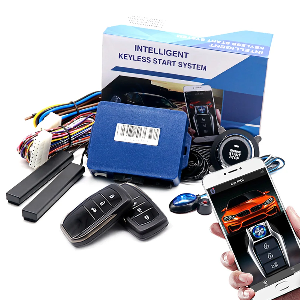 

Автомобильная сигнализация с автозапуском, одна кнопка, автоматический запуск, остановка, система бесключевого доступа, комплект дистанционного запуска, автомобильные аксессуары