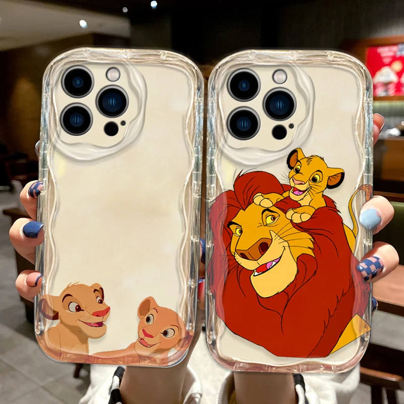 Фото Мультяшный чехол с симбой король льва для Apple iPhone 15 14 13 12 11 Pro X XR XS Max Plus 8 7 Plus SE волнистый масляный чехол для телефона №1
