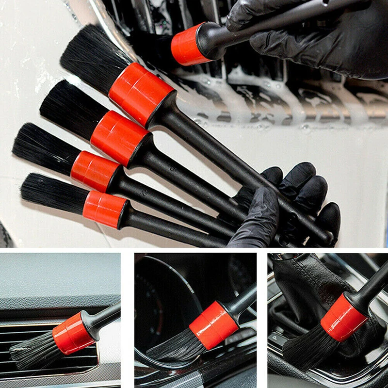 

5 Piece Car Detailing Brush Auto Wash Accessories Car Cleaning Tools Car Detailing Kit Vehicle Interior Air Conditioner Supplies