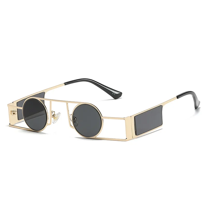 

MYALICE Small Frame Round Shape Sunglasses Women Brand Designer Personality Metal Hollow Out Sun Glasses Men Outdoor Tourism