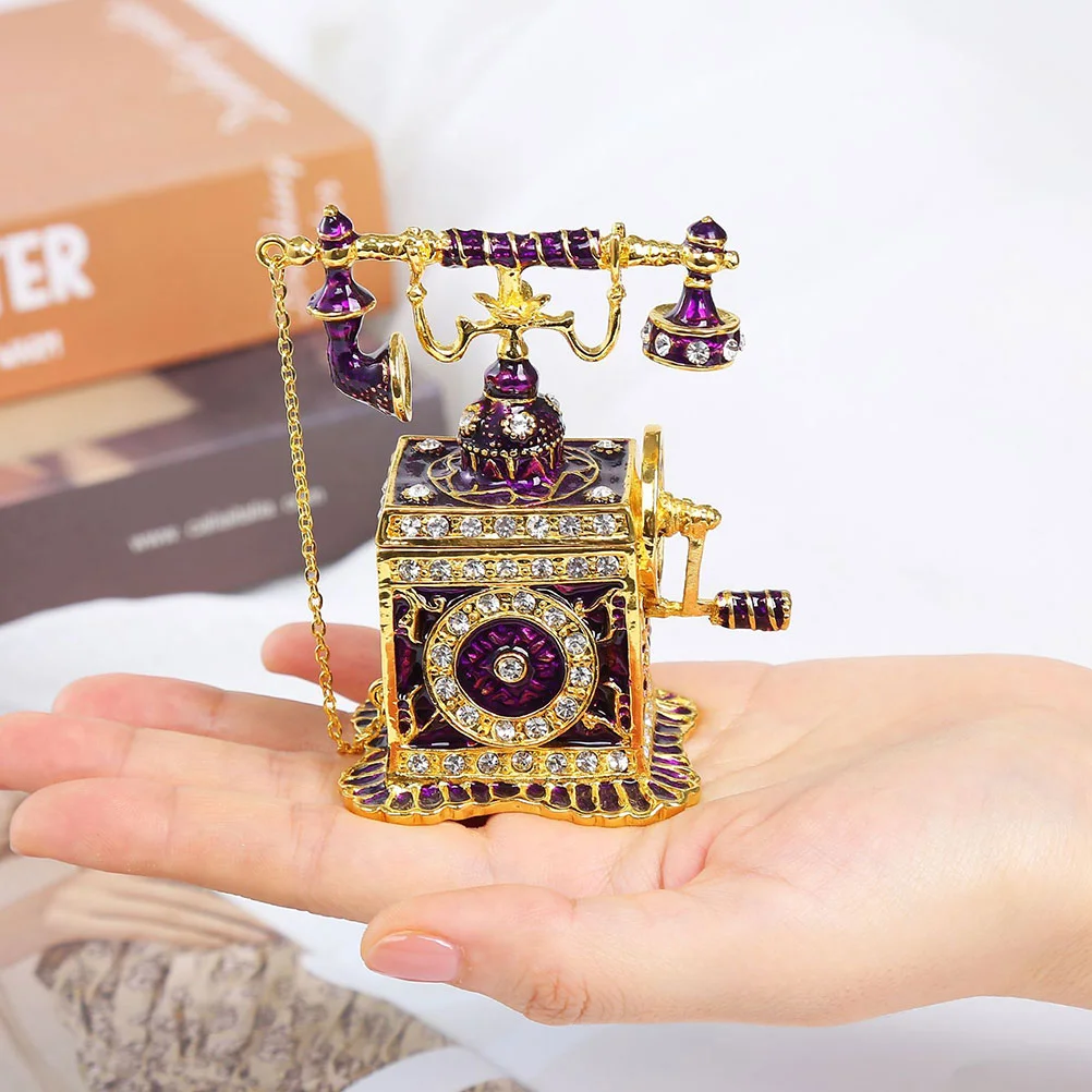 

TeleJewelry Box Figurine Case Figure Necklace Organizer Tabletop Ornaments Storage Jewelry Holder Statue