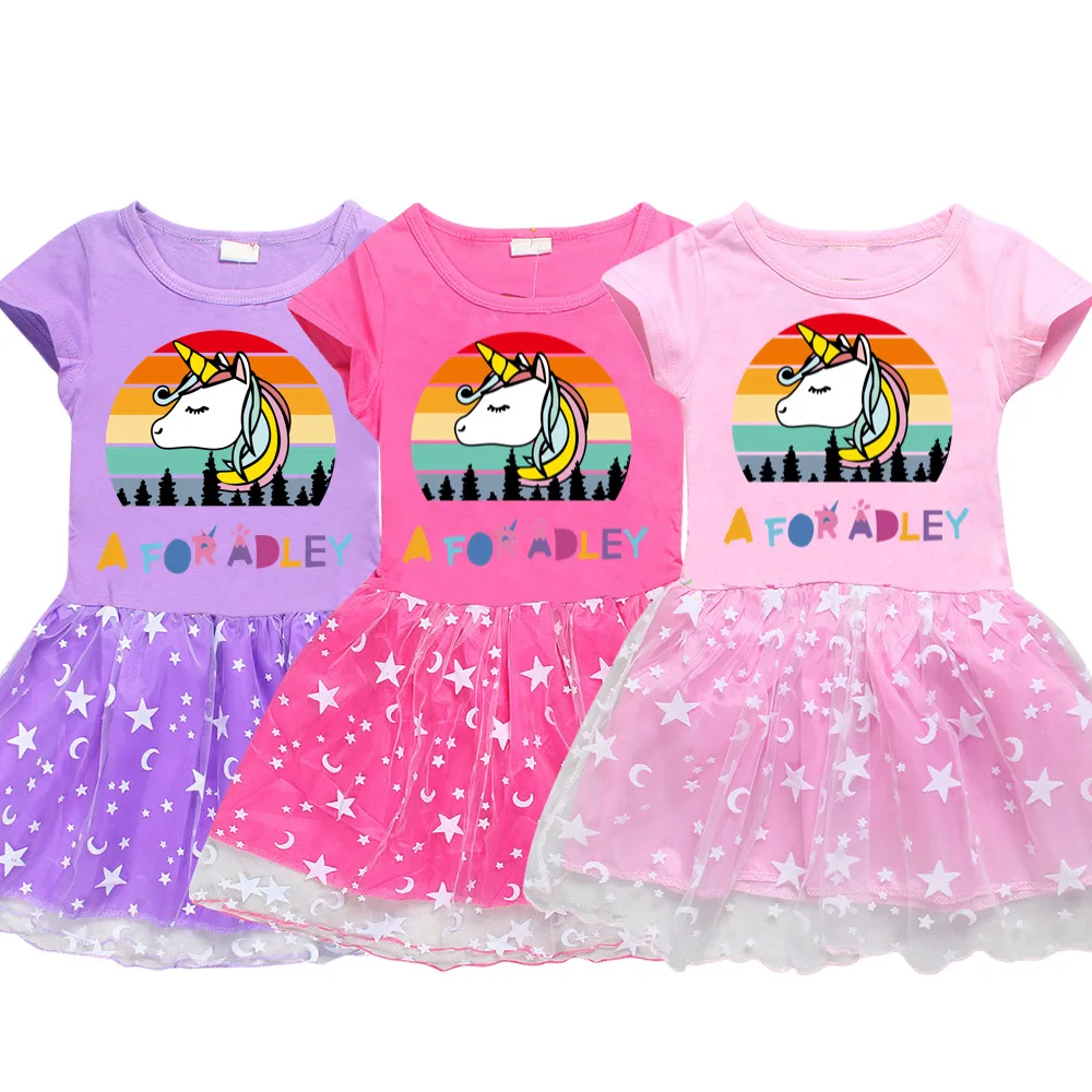 Модные платья для девочек ADLEY Хлопковое платье в полоску девочек-подростков