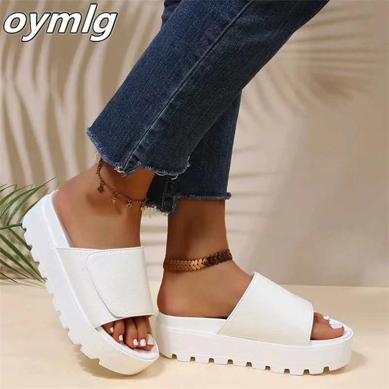 Новинка лета 2022 сандалии на высоком каблуке женская одежда Слиперы толстой