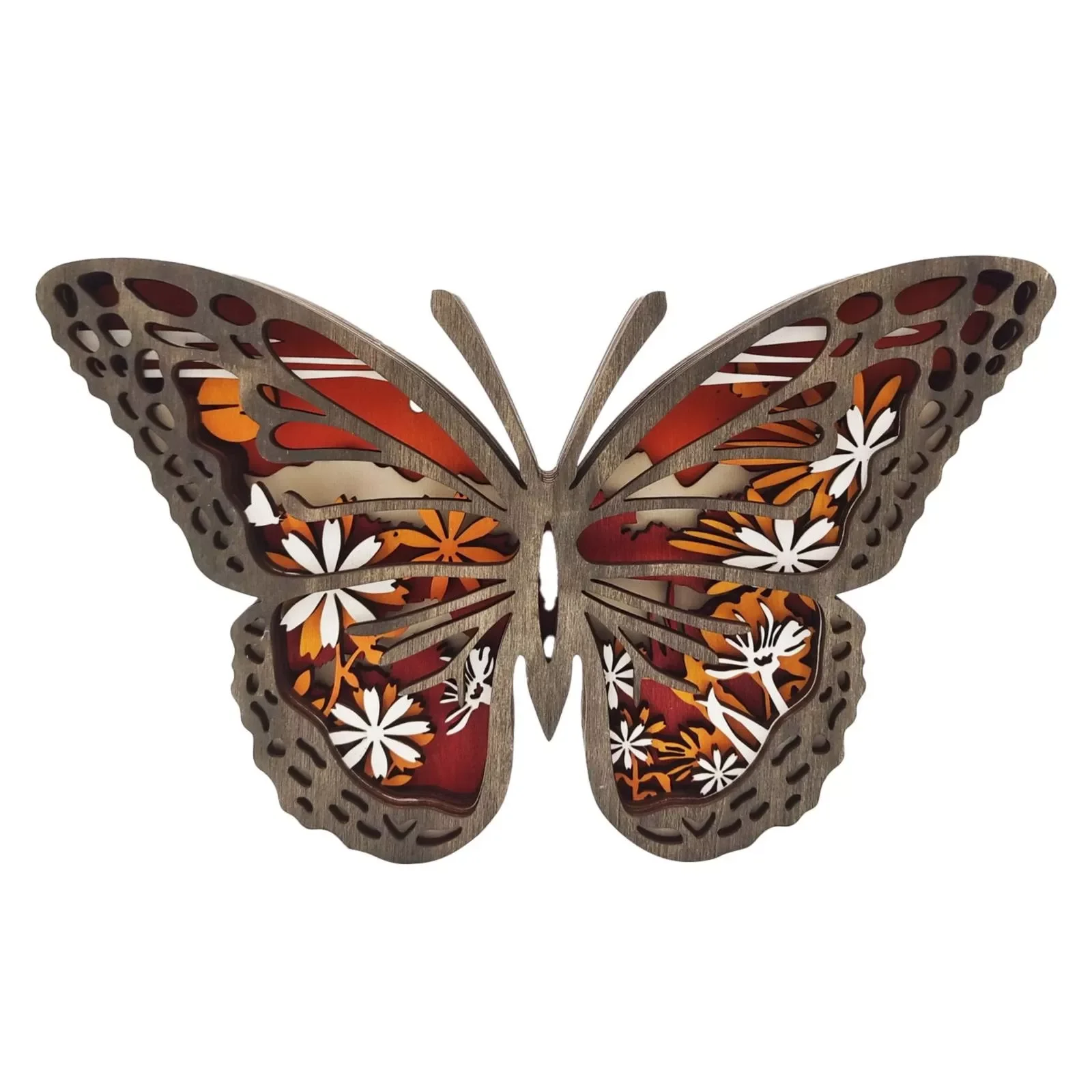 

3d Wooden Hummingbird Lighting Hollow Out Crafts Home Decor Figurines Miniatures Retro Home Wall Decoration Wholesale