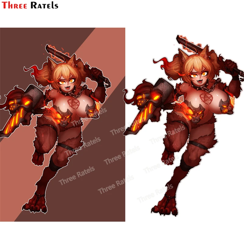 

Наклейки Three Ratels E953 Cerberus из ПВХ, Высококачественная наклейка на машину, наружная Водонепроницаемая Солнцезащитная крышка мотоцикла