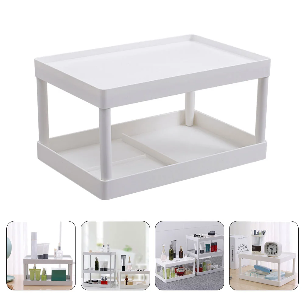 

Desktop Rack Storage Holder Office Tabletop Organizer Household Shelf Multifunctional Plastic Display Stands Organizers
