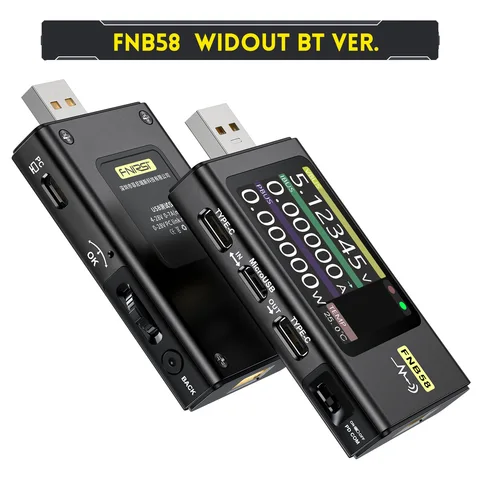 FNIRSI FNB58 тестовый Вольтметр Амперметр USB тестовый измеритель источник питания оборудование для обнаружения потерь источник питания PD триггер Обнаружение
