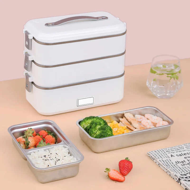 

Portable Plug-in Electric Heating and Heat Preservation Cooking Hot Rice Artifact Bento Lunch Box Container Food Containers