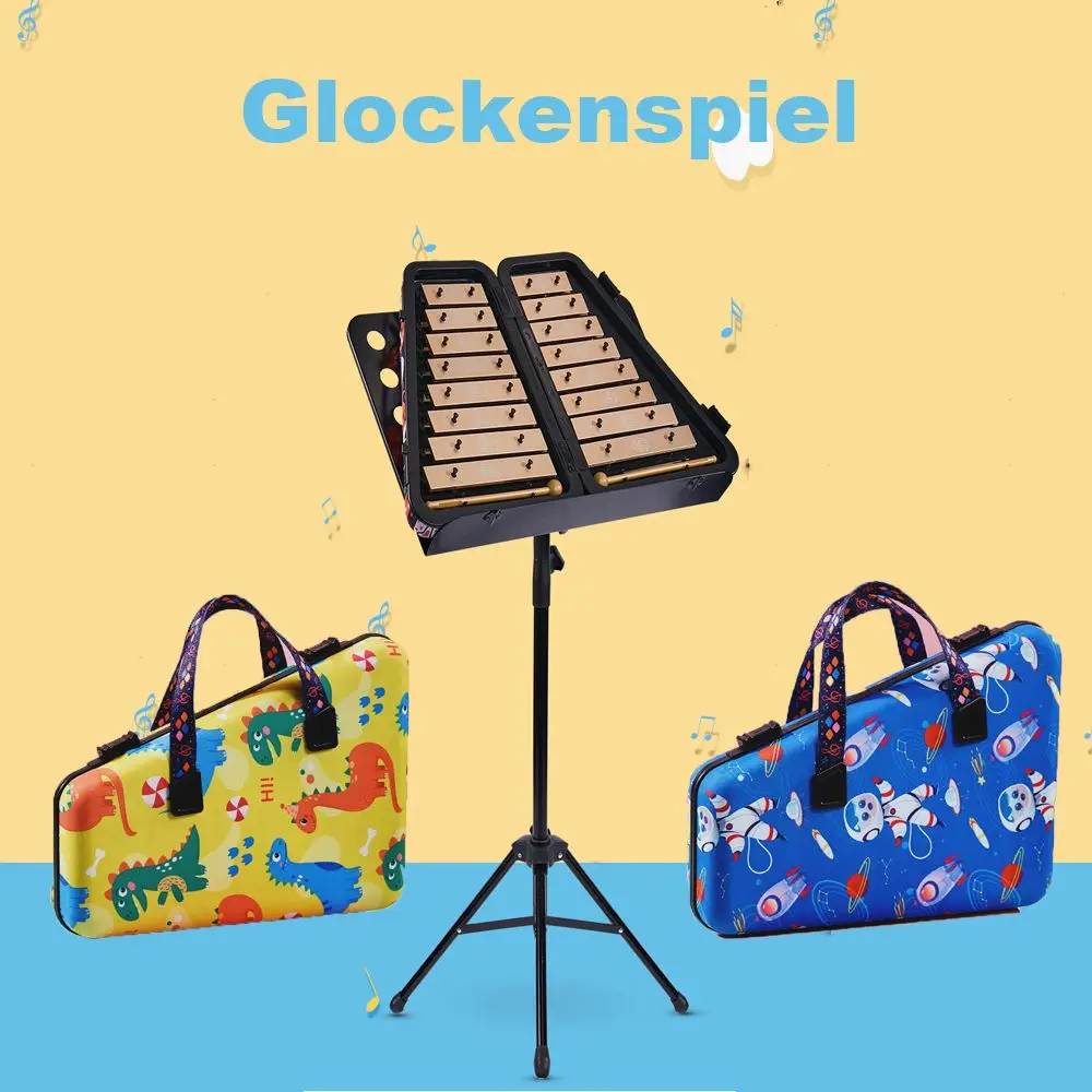 

Ethereal Musical Instrument Aluminum Cartoon 16 Tones Small Carillon Glockenspiel Piano