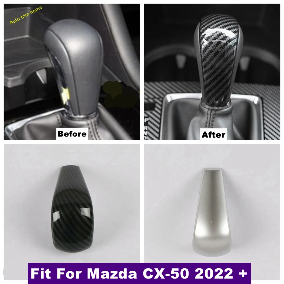 

Car Gear Shift Head Knob Decoration Cover Trim Fit For Mazda CX-50 2022 2023 Matte / Carbon Fiber Look / Interior Accessories
