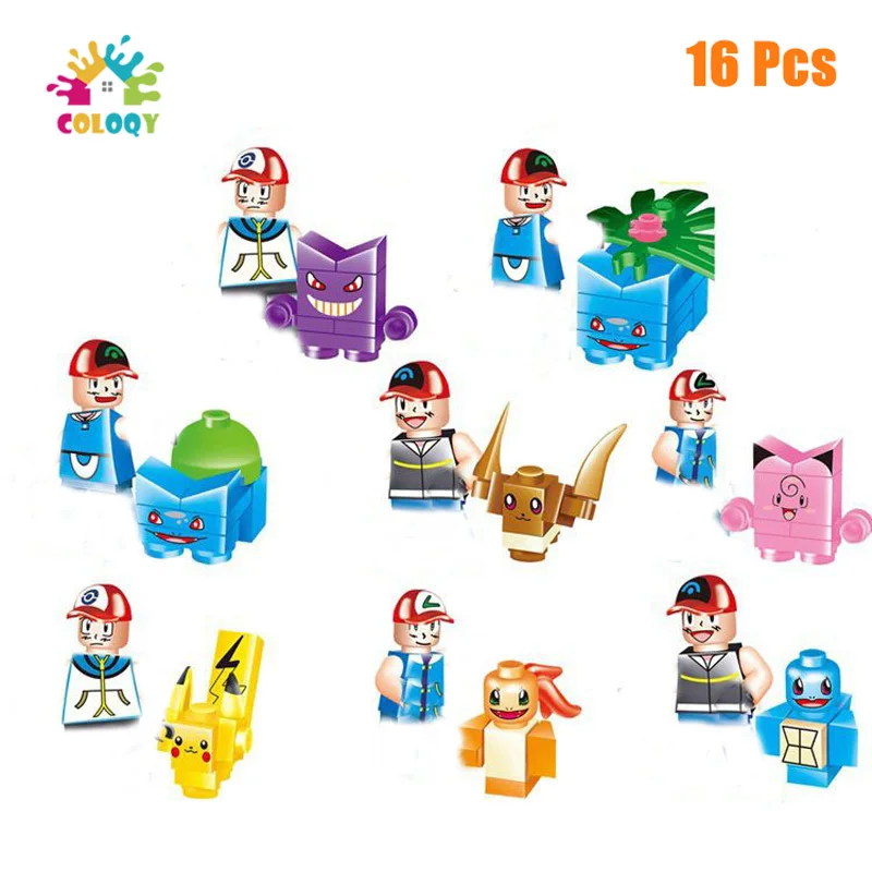 

16 шт., Детский конструктор «тыкмон»