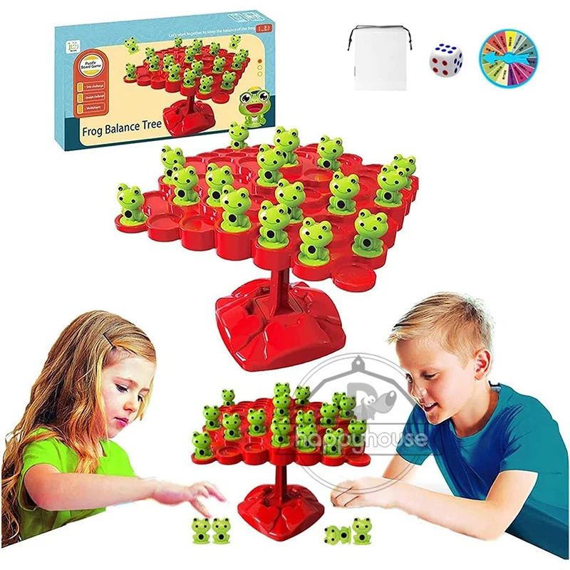 

Frog Balance Tree Montessori Educational Math Toys Balance Board Game for Kids Frog Balance Counting Toys Interactive Table Game