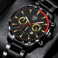 luxury fashion mens sports watches for men business stainless steel quartz wrist watch man casual luminous clock reloj hombre