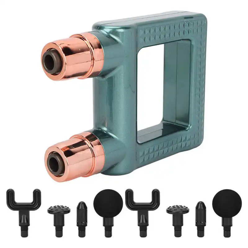 

Double Head Fascia Muscle Massager Mini Fascia Massage Gun 4 Types Massage Head Comfortable Grip 32 Massage Strength for Office