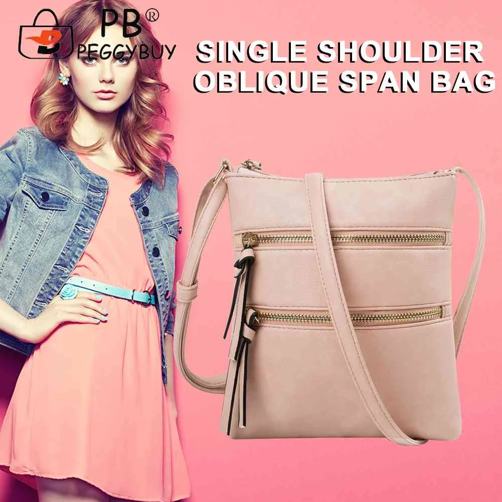 

Женские сумки через плечо в стиле ретро, сумки через плечо с карманом на молнии, сумки с регулируемым ремешком, однотонные мягкие кожаные су...