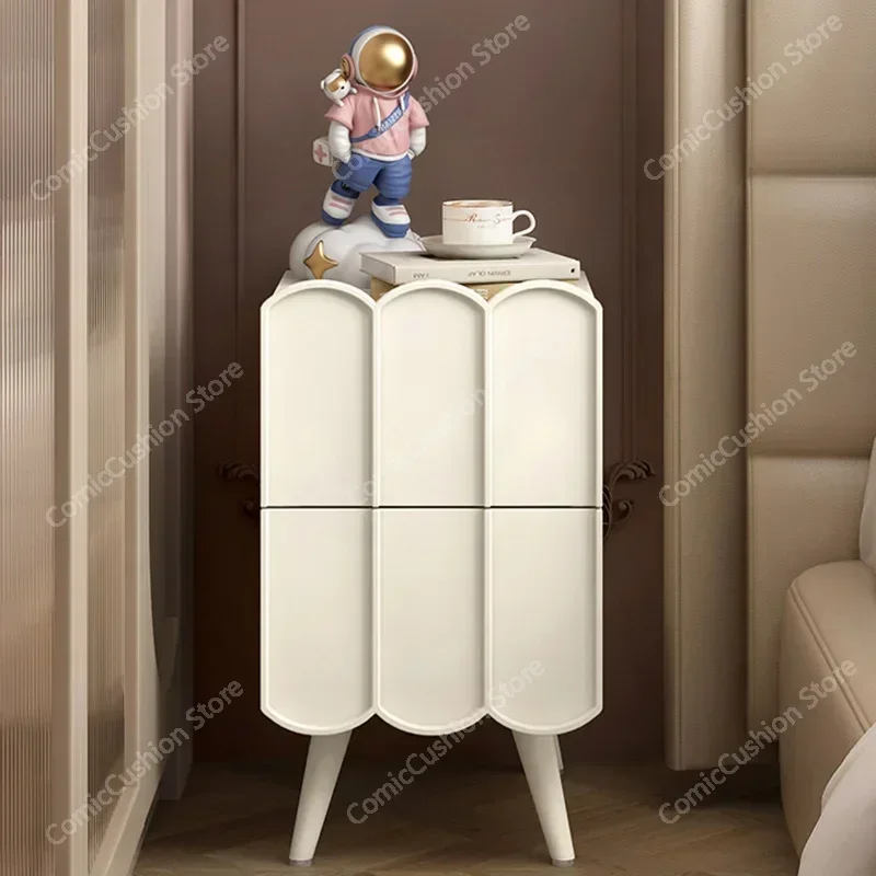 Современный ночной столик для спальни эстетичная белая деревянная ночная