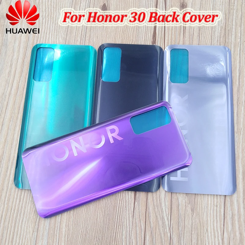 

Original Huawei Honor 30 Back Housing Cover Glass Battery Cover Rear Panel Door Case Replacement Parts For Honor30 BMH-AN10+Logo