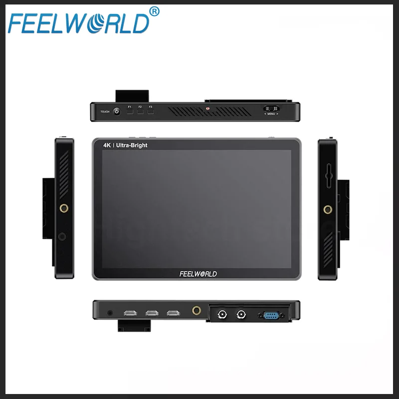 FEELWORLD LUT11S 10.1 Inch 2000nit Ultra Bright IPS Touch Screen 3DLUT 3G-SDI HDMI DSLR Camera Field Monitor with F970 External - купить по