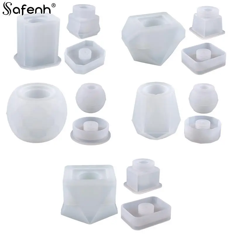 

DIY Aromatherapy Bottle Silicone Mold Lotion Bottle Soap Dispenser Resin Mould For UV Epoxy Handmade Home Decors Storage Tank