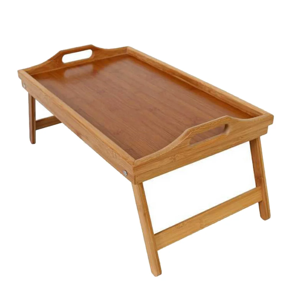 

Folding Foot Tray Stable Computer Small Desk Bed Laptop Writing Room Durable Study Home Bedroom Wood Trays