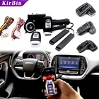 универсальная  Сигнализация на авто через приложение для управления Сигнализация с автопуск Система зажигания вход без ключа комплект дистанционного запуска автомобиля старт стоп кнопку система запуска одной кнопкой