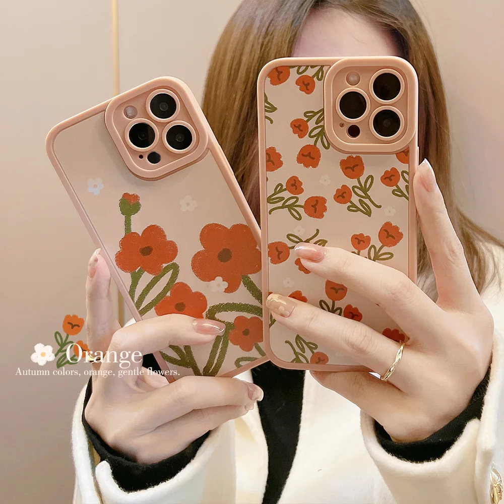

2022 Fashion Spring Flower Phone Case for IPhone 12 12pro 12mini 11 13 TPU Case for IPhone XR X Xs 11 Pro Max Back Cover