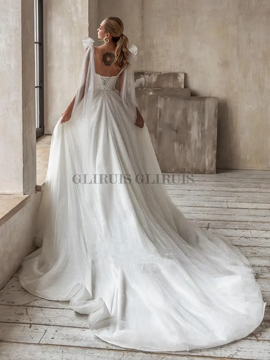 

Блестящее женское свадебное платье с бусинами, свадебные платья, свадебные платья