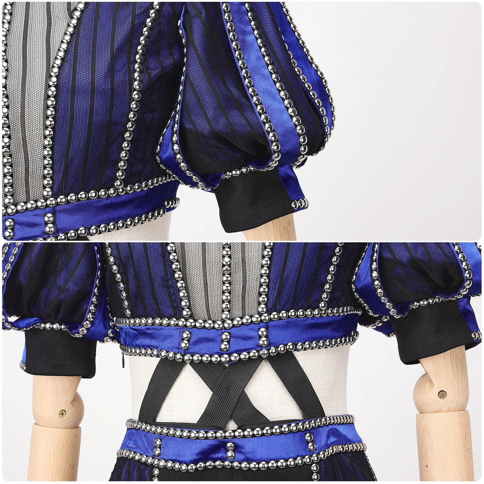 Музыкальный костюм для косплея Six Catherine Parr женский синий заклеп горячая