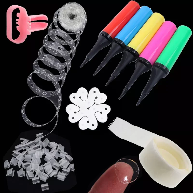 

Birthday Party Ballons Accessories Balloon Chain PVC Rubber Chain Clips Balloons Glue Air Pump for Wedding Decoration Babyshower