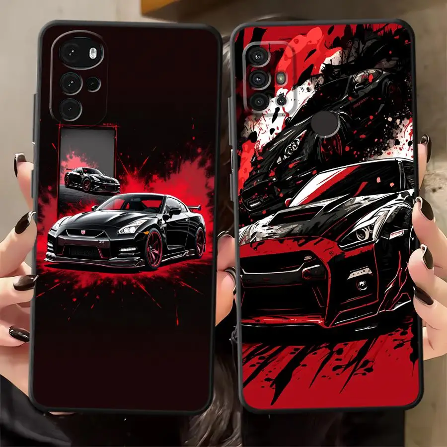 Фото Чехол для Motorola Moto G22, Edge40, G51, G73, G32, Edge 20 Pro, 30 Lite, G52, G71, G50, G60s, G53, G30, черный, с крутым автомобильным дизайном №1