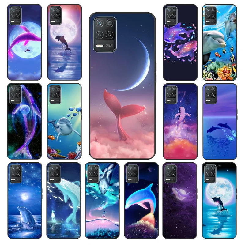 

Dolphin Whale Phone Case for OPPO Realme 8 7 6 5 C3 C21 C20 C21Y C11 X50 X3 SuperZoom F19 A94 A74 A91 A53S A54 A15 A11