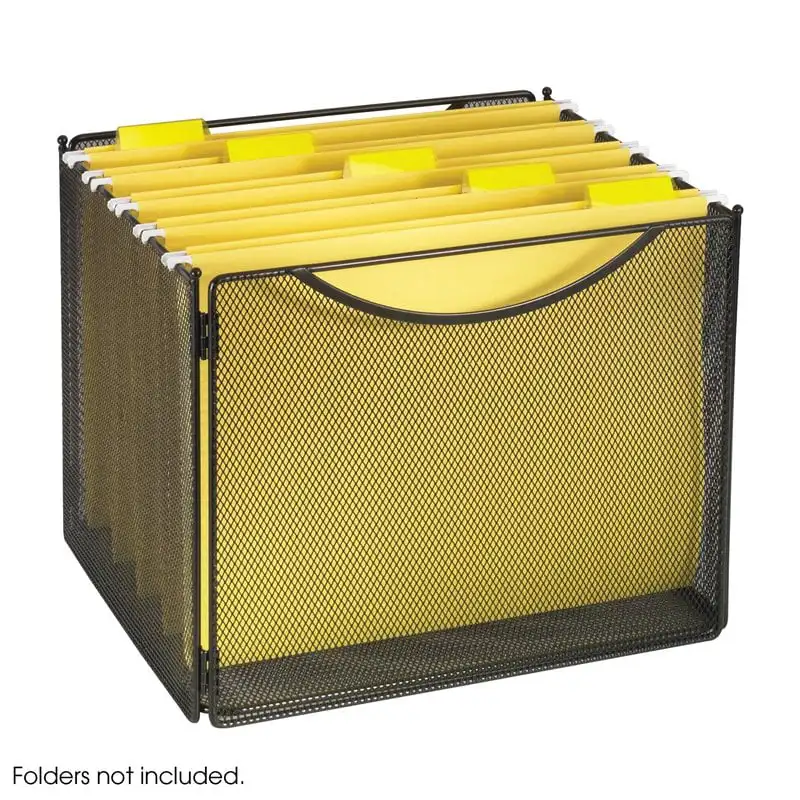 

, SAF2170BL, Onyx Steel Mesh Desktop File Box, 1 Each, Black