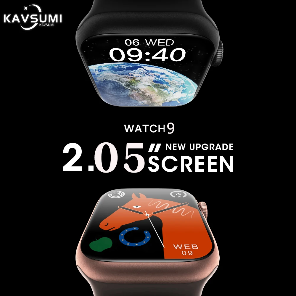 

Новинка, умные часы 9 дюймов, мужские часы с функцией измерения температуры тела, Bluetooth, рандомный дисплей, фитнес-трекер, женские Смарт-часы серии 8 для Apple, Android