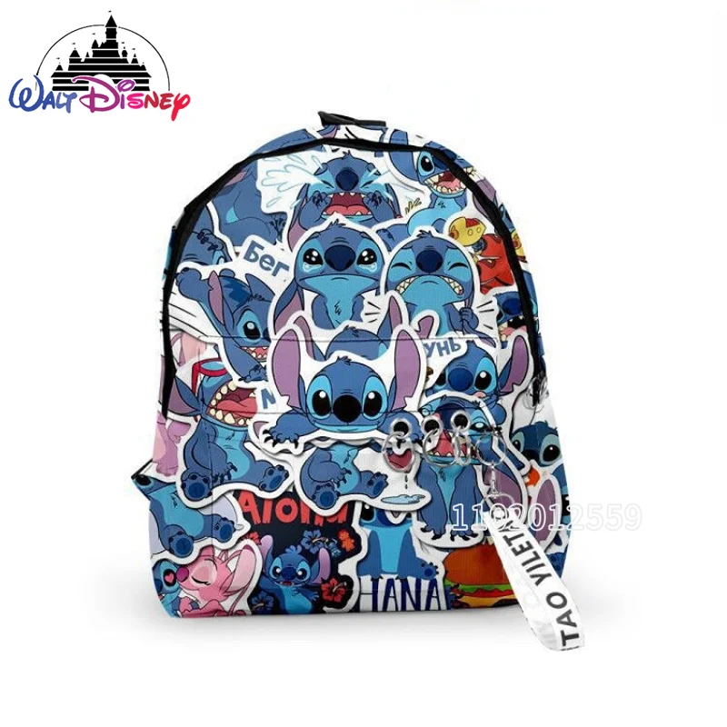 Disney 2023 New Children's Backpack Stitch Cartoon Boys' and Girls' Backpack High Quality 3D Style Fashion Mini Women's Backpack