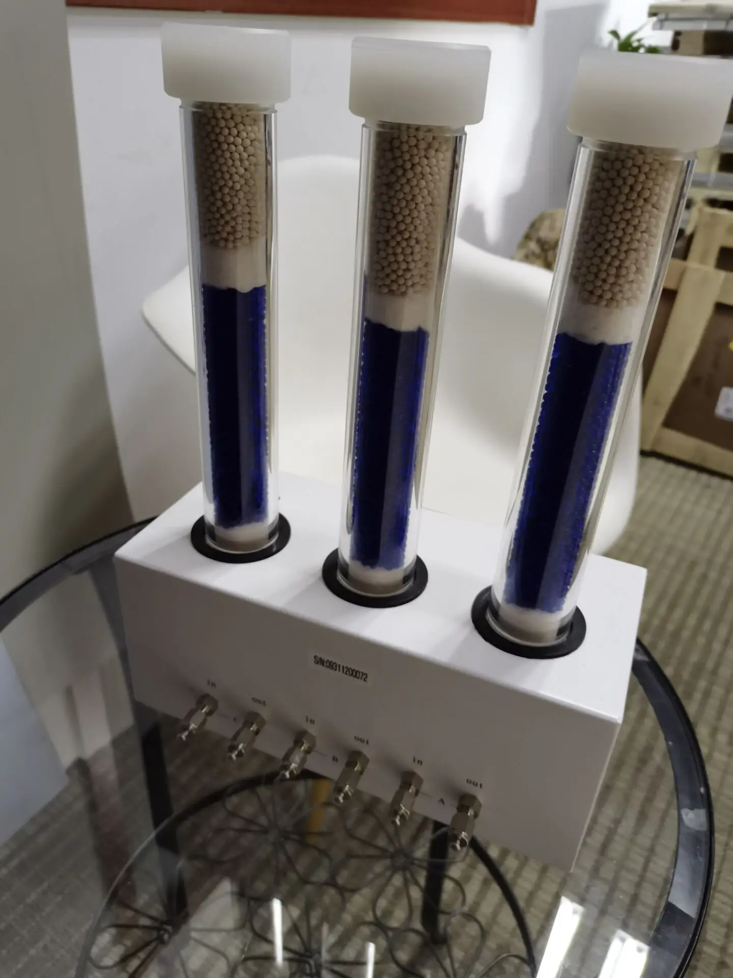 Газовый очиститель лабораторная газохроматография трехсторонний