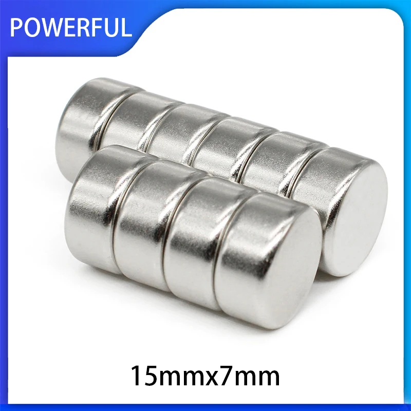 

5~50PCS 15x7mm Neodymium Magnets 15mm x 7mm N35 NdFeB Round Super Powerful Strong Permanent Magnets 15*7mm